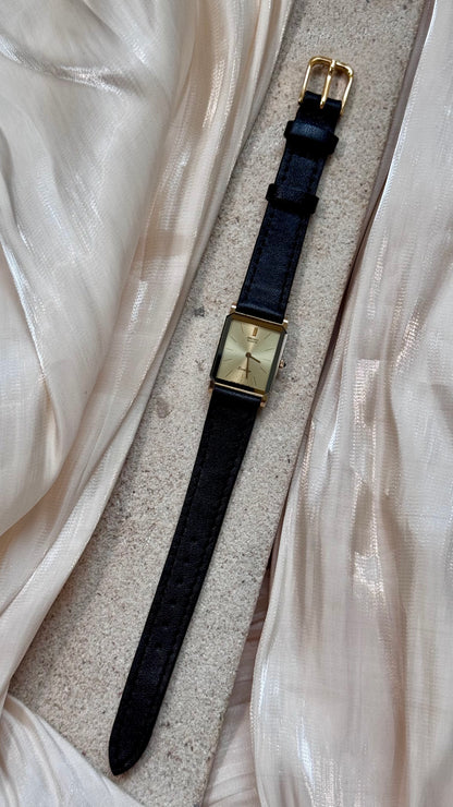 Vintage Seiko Exceline Tank Watch 1994 - Gold Plated With Sunburst Dial
