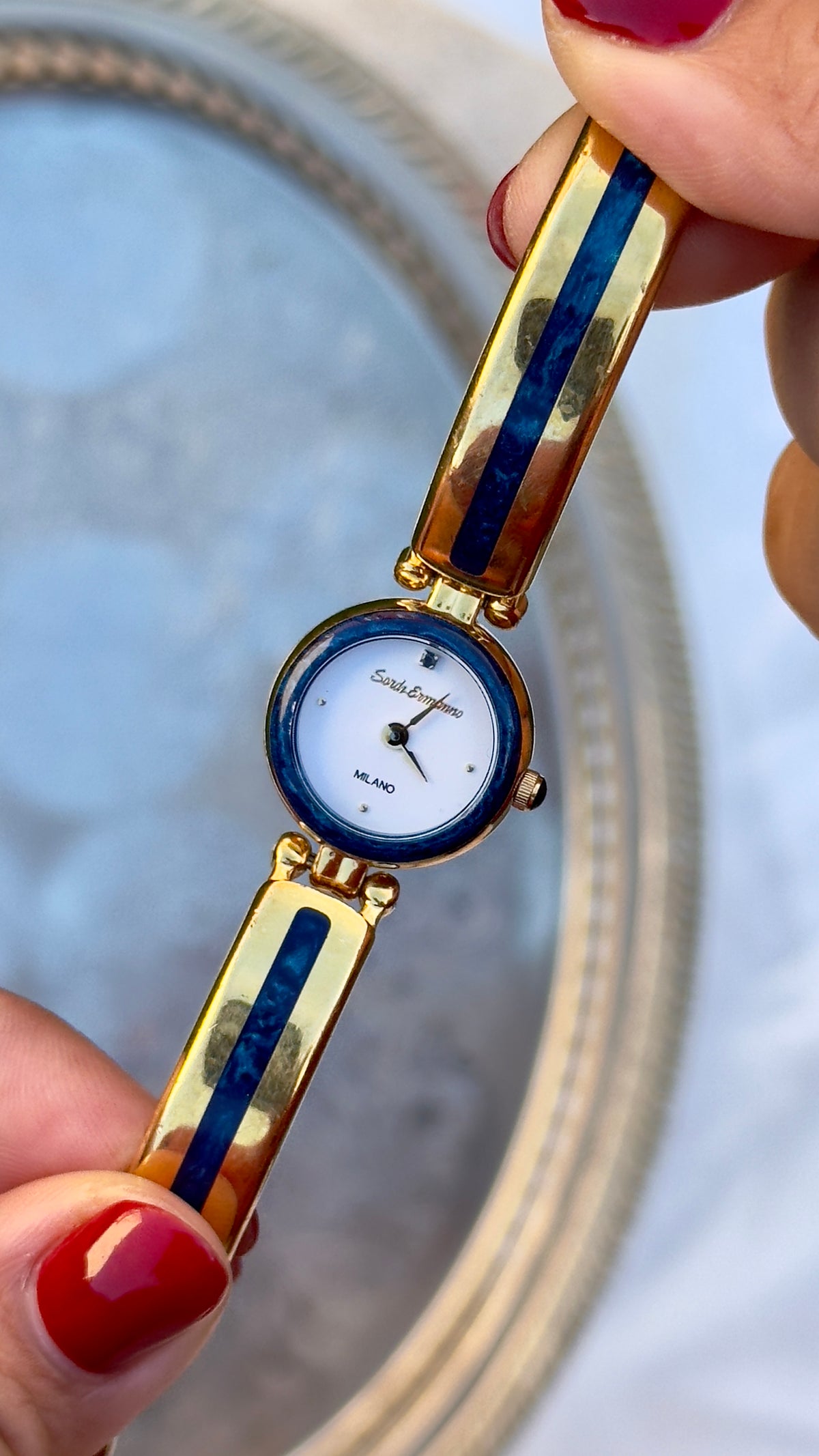 Sordi Ermanno Milano Vintage Watch 1990s - Blue Enamel