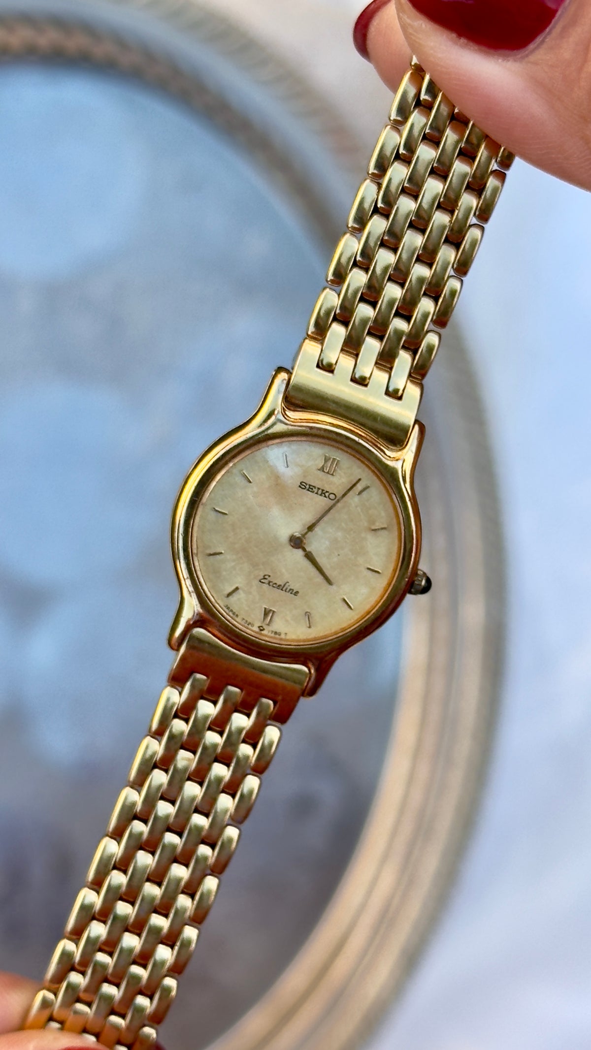 Seiko Exceline Vintage Watch 1986 - Champagne Dial