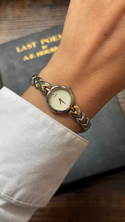 1992 Super Rare Vintage Seiko Tissé Watch - Flower case
