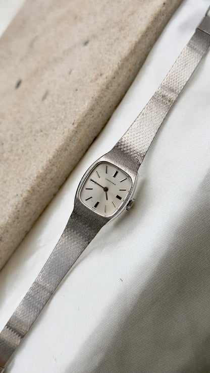 Longines Ladies Watch 1900s - white gold plated manual movement