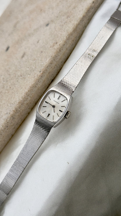 Longines Ladies Watch 1900s - white gold plated manual movement