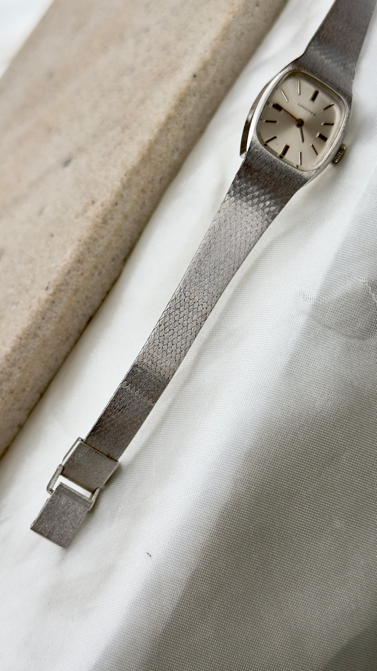 Longines Ladies Watch 1900s - white gold plated manual movement