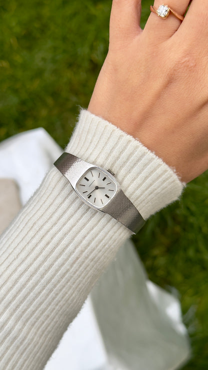 Longines Ladies Watch 1900s - white gold plated manual movement