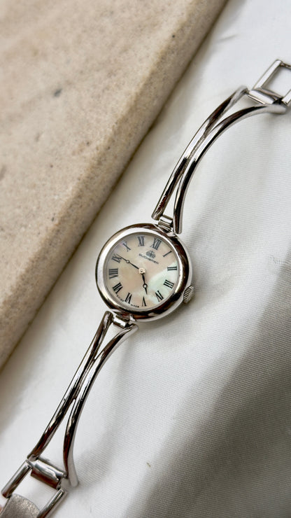 Bucherer Vintage Luxury Swiss Watch 1970s - Manual Wind, Mother of Pearl Dial