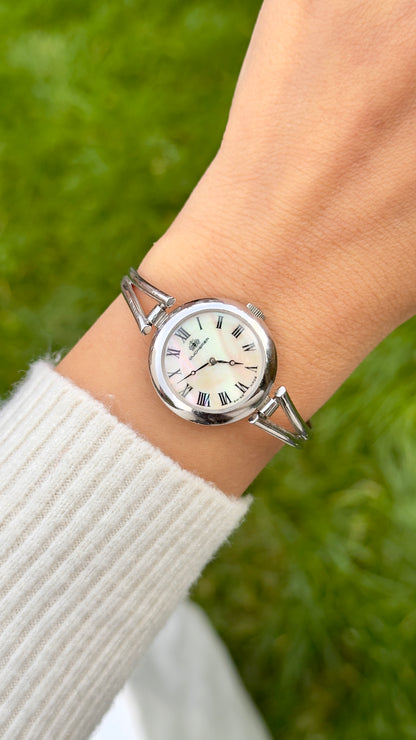 Bucherer Vintage Luxury Swiss Watch 1970s - Manual Wind, Mother of Pearl Dial