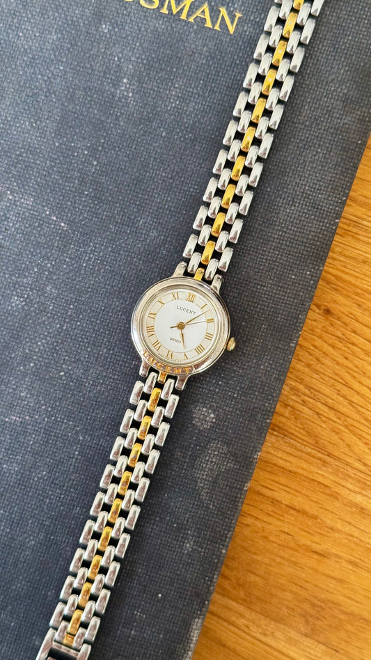 Classic 1991 Seiko Lucent Vintage Watch - Gold Plated, near mint condition