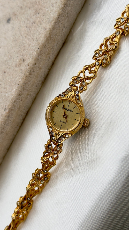 Silver Stone Vintage Watch 1980s - Swiss Made