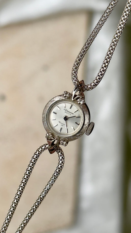 Super Rare 1961 Seiko Universe Diashock vintage manual watch - white gold filled case