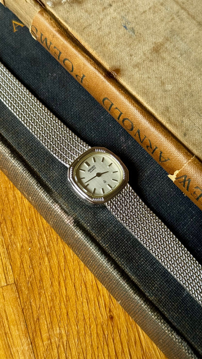 Vintage Seiko Watch 1980 - white gold plated