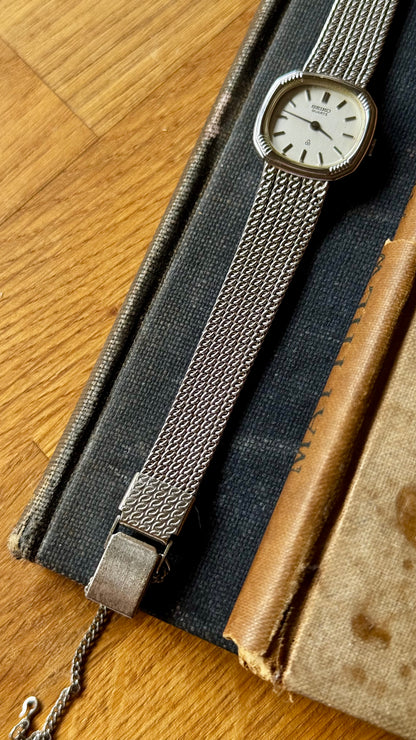 Vintage Seiko Watch 1980 - white gold plated