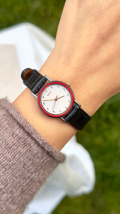 Seiko Vintage Watch 1995 - Red Enameled Case