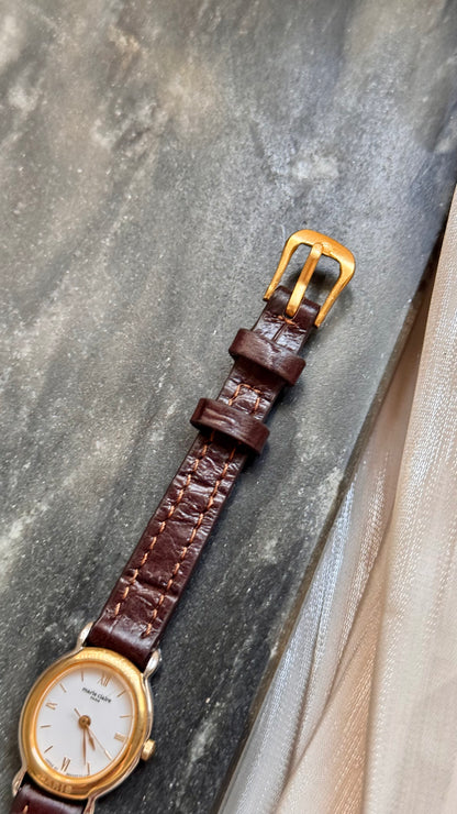 Marie Claire Vintage Watch 1990s - Bespoke Leather