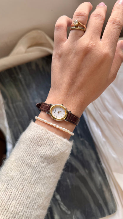 Marie Claire Vintage Watch 1990s - Bespoke Leather