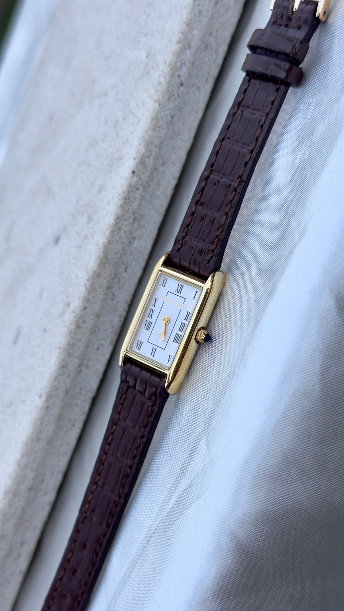Mila Schön Vintage Tank Watch 1990s