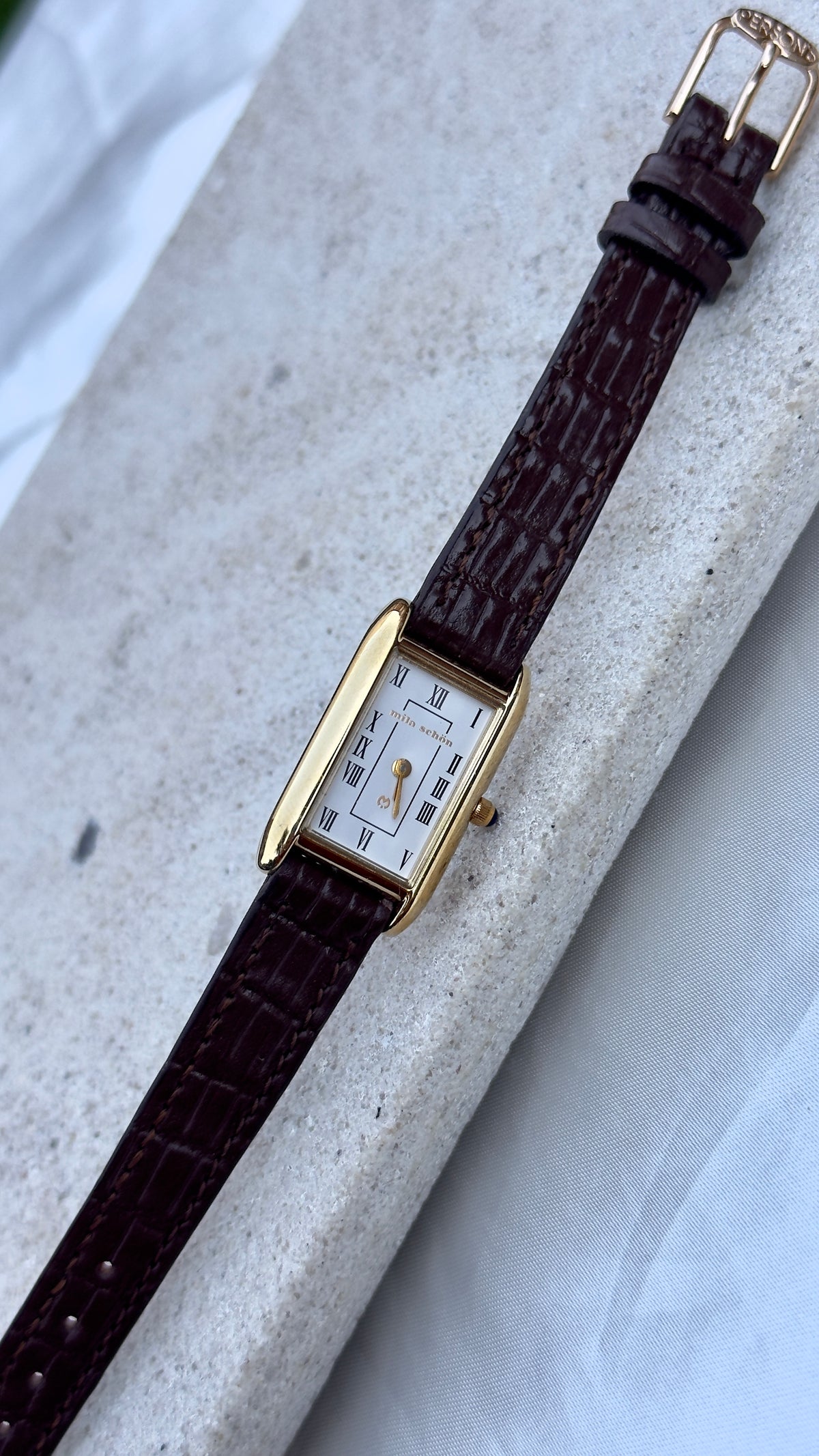 Mila Schön Vintage Tank Watch 1990s