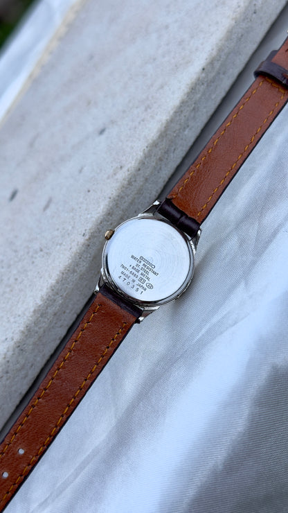 Seiko Vintage Watch 1994 - Bespoke Leather, Gold Plated