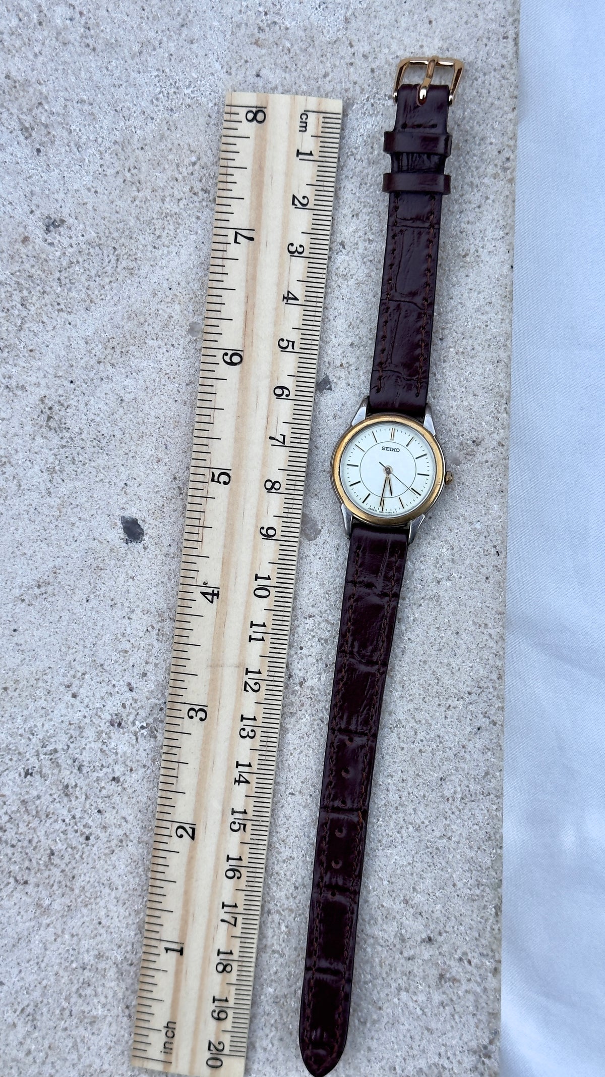 Seiko Vintage Watch 1994 - Bespoke Leather, Gold Plated
