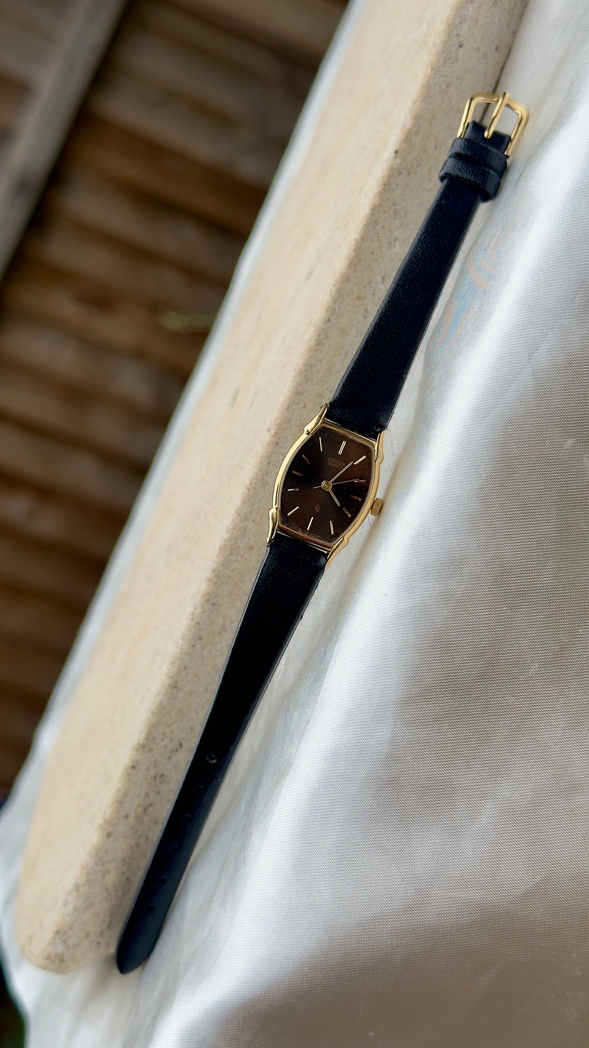 Citizen CQ Vintage Tank Watch 1980