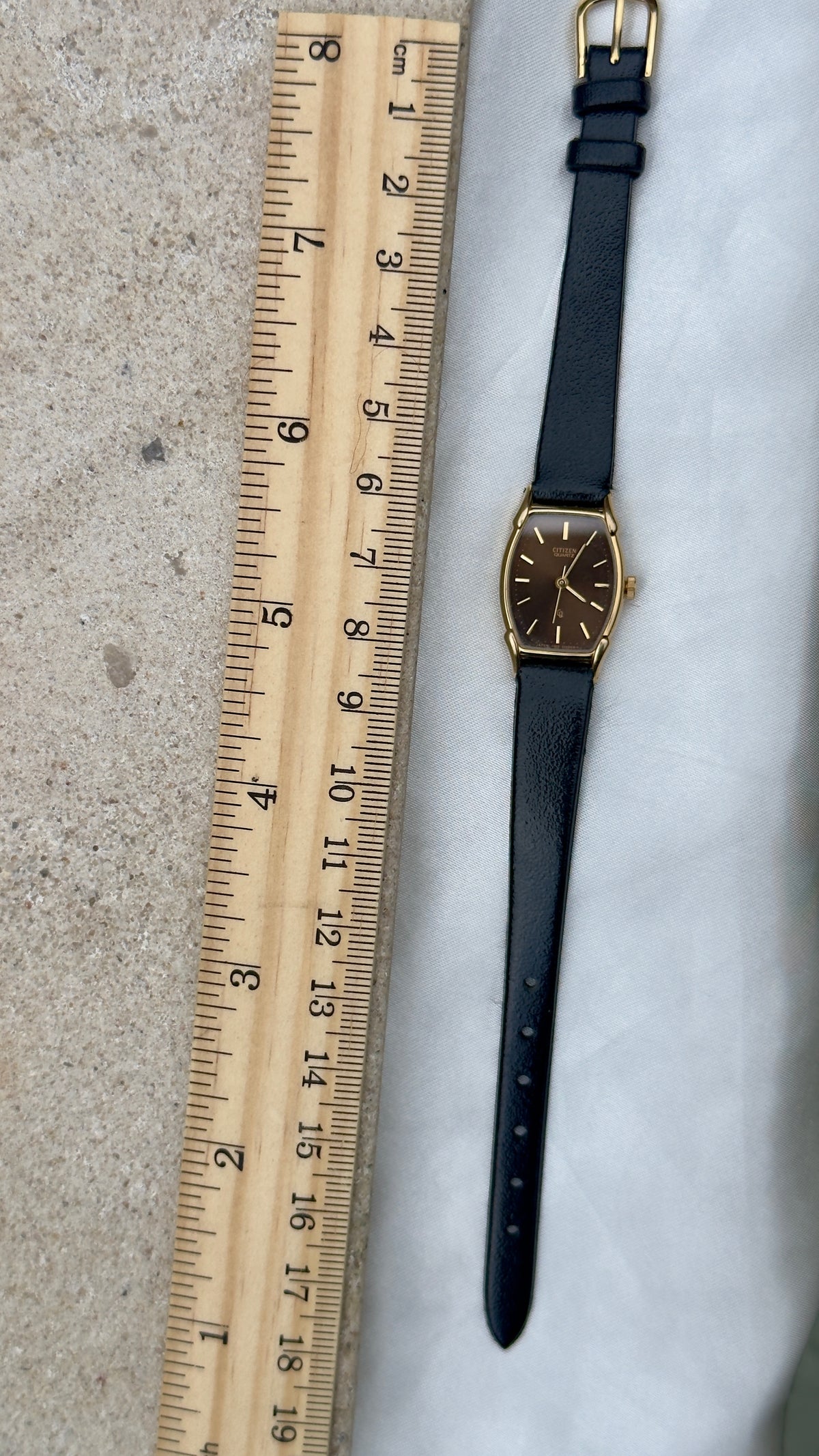 Citizen CQ Vintage Tank Watch 1980
