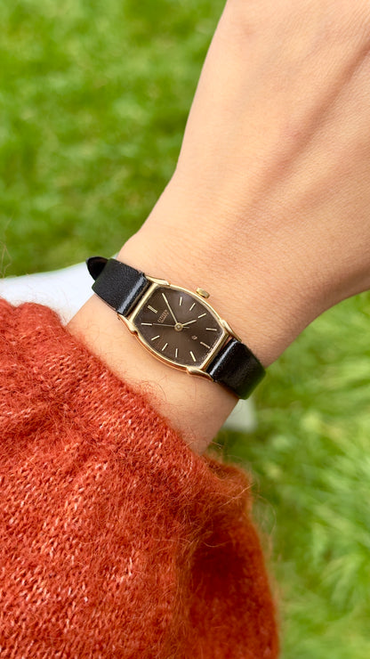 Citizen CQ Vintage Tank Watch 1980