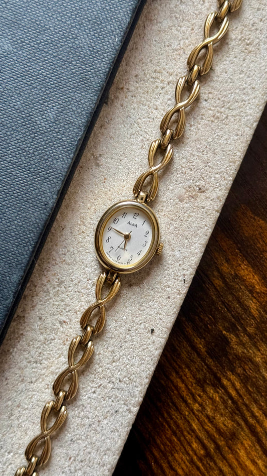 1990s Seiko Alba Vintage Watch, Oval Face