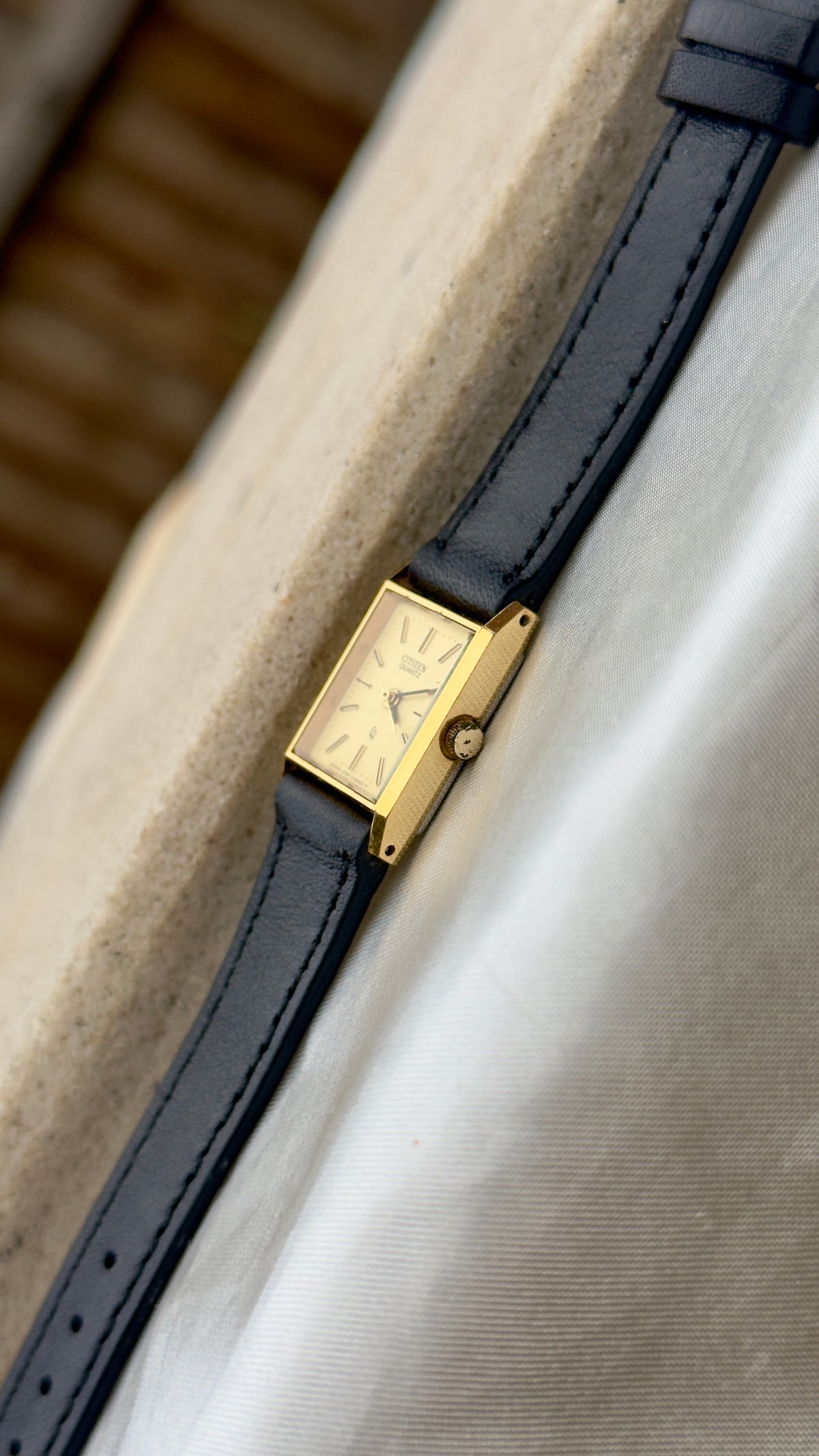 Citizen Vintage Mini Tank Watch 1980