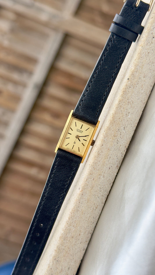 Citizen Vintage Mini Tank Watch 1980
