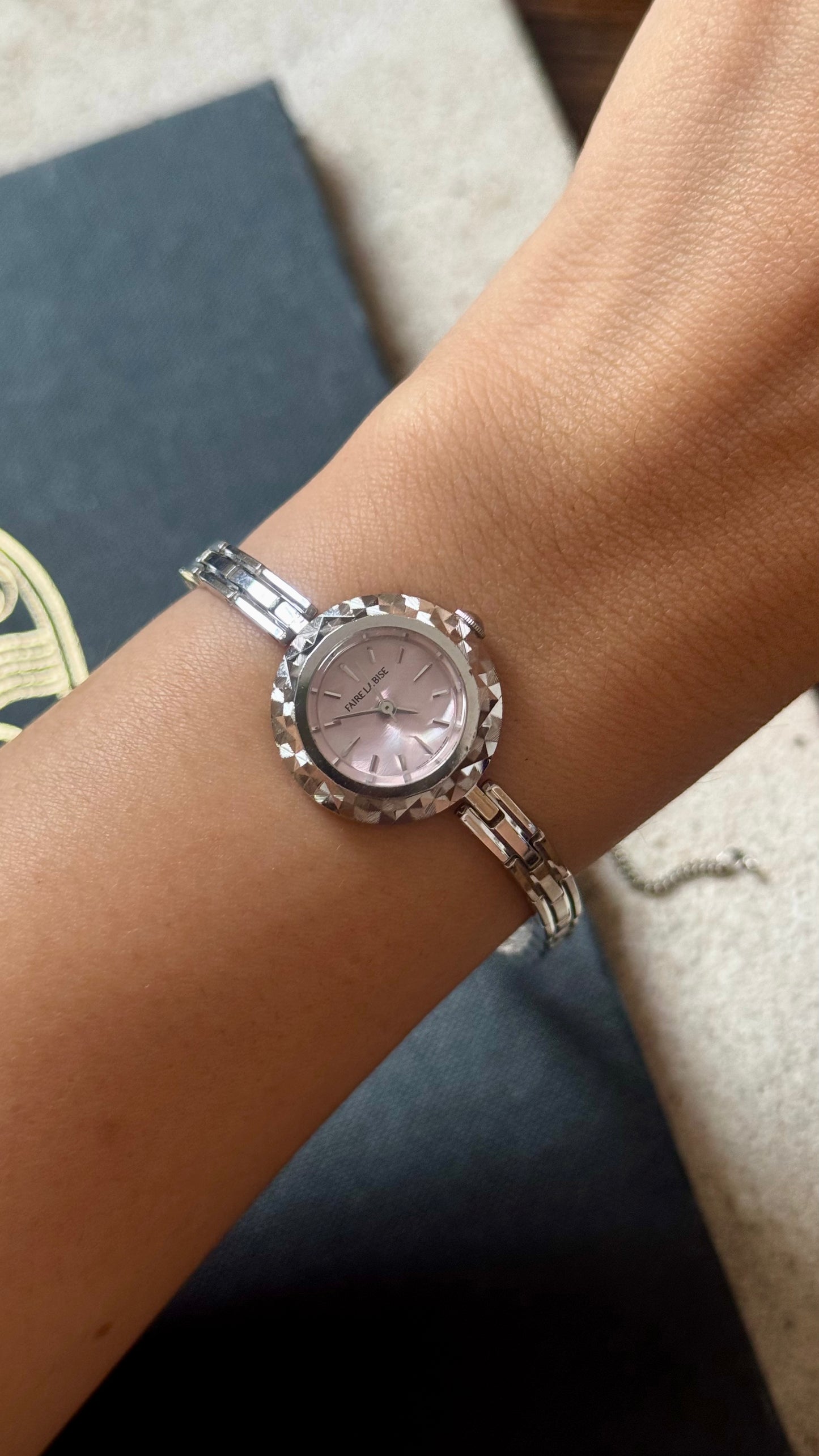 Faire La Bise Disco Ball vintage watch - sterling silver