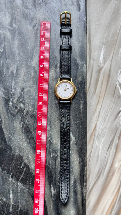 Seiko vintage watch 1998 - 18ct Gold Plated, Bespoke Genuine Leather
