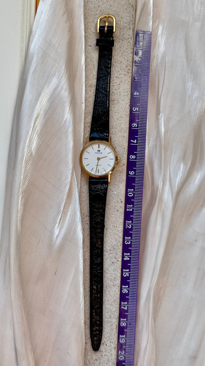 Vintage Fortune Swiss Watch 1990s - Original Leather