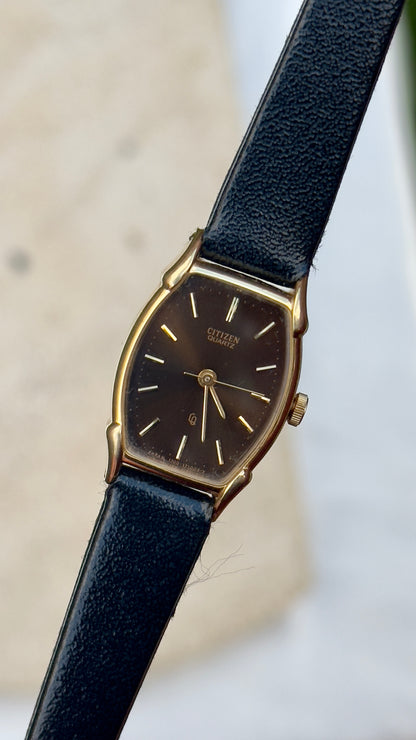 Citizen CQ Vintage Tank Watch 1980