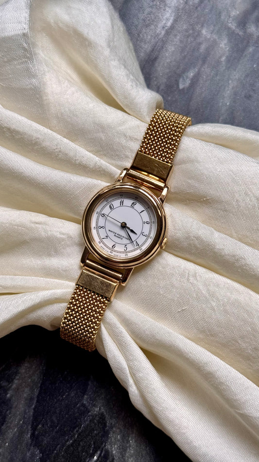 Super Rare Citizen 1990s Vintage Watch - Gold Plated - Stretchy Bracelet
