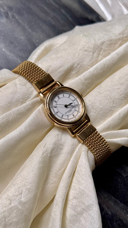 Super Rare Citizen 1990s Vintage Watch - Gold Plated - Stretchy Bracelet