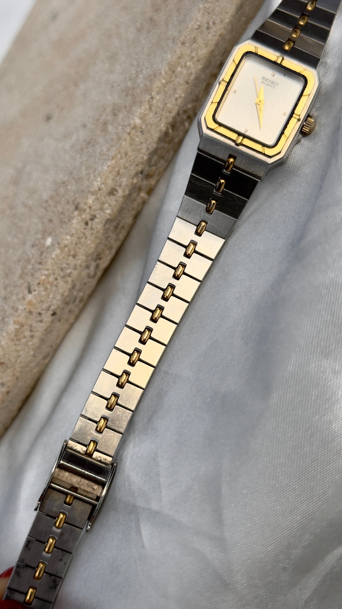 Seiko Vintage Tank Watch 1985 - Gold Plated