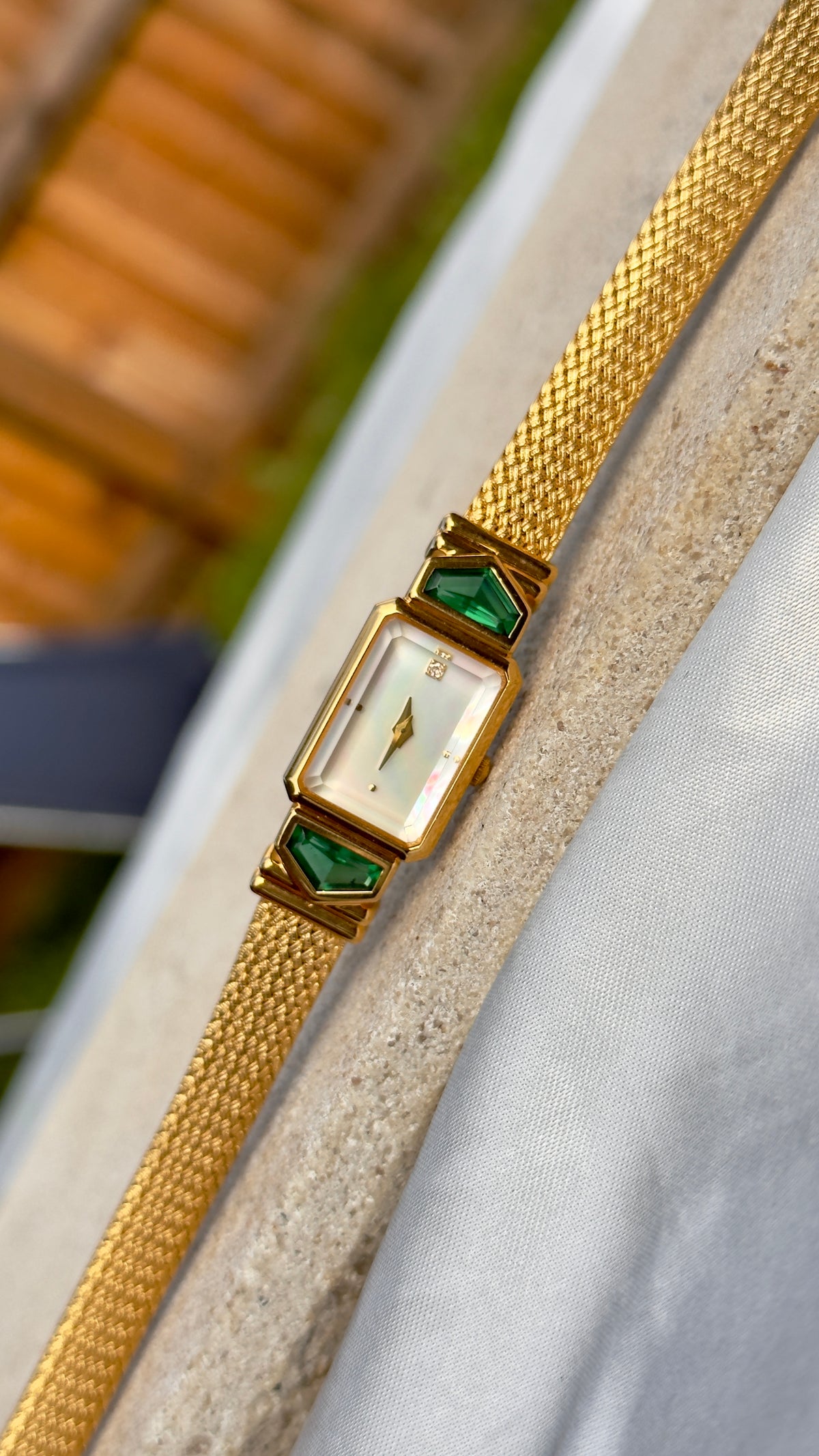 IEI Emerald Obsidianite from Mt. St. Helens Vintage Watch 1990s - Near Mint