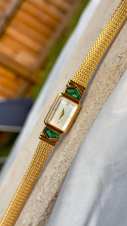 IEI Emerald Obsidianite from Mt. St. Helens Vintage Watch 1990s - Near Mint