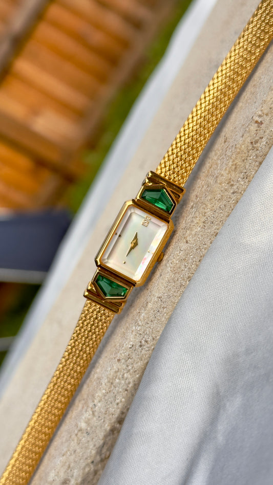 IEI Emerald Obsidianite from Mt. St. Helens Vintage Watch 1990s - Near Mint