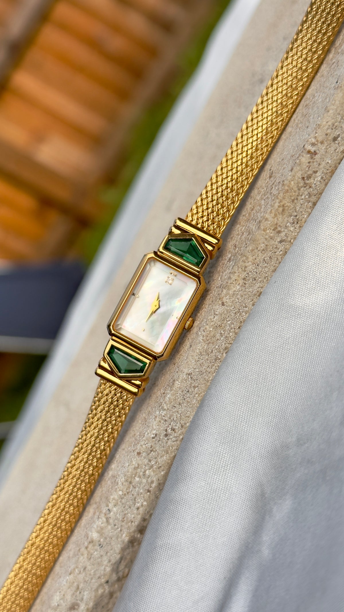 IEI Emerald Obsidianite from Mt. St. Helens Vintage Watch 1990s - Near Mint