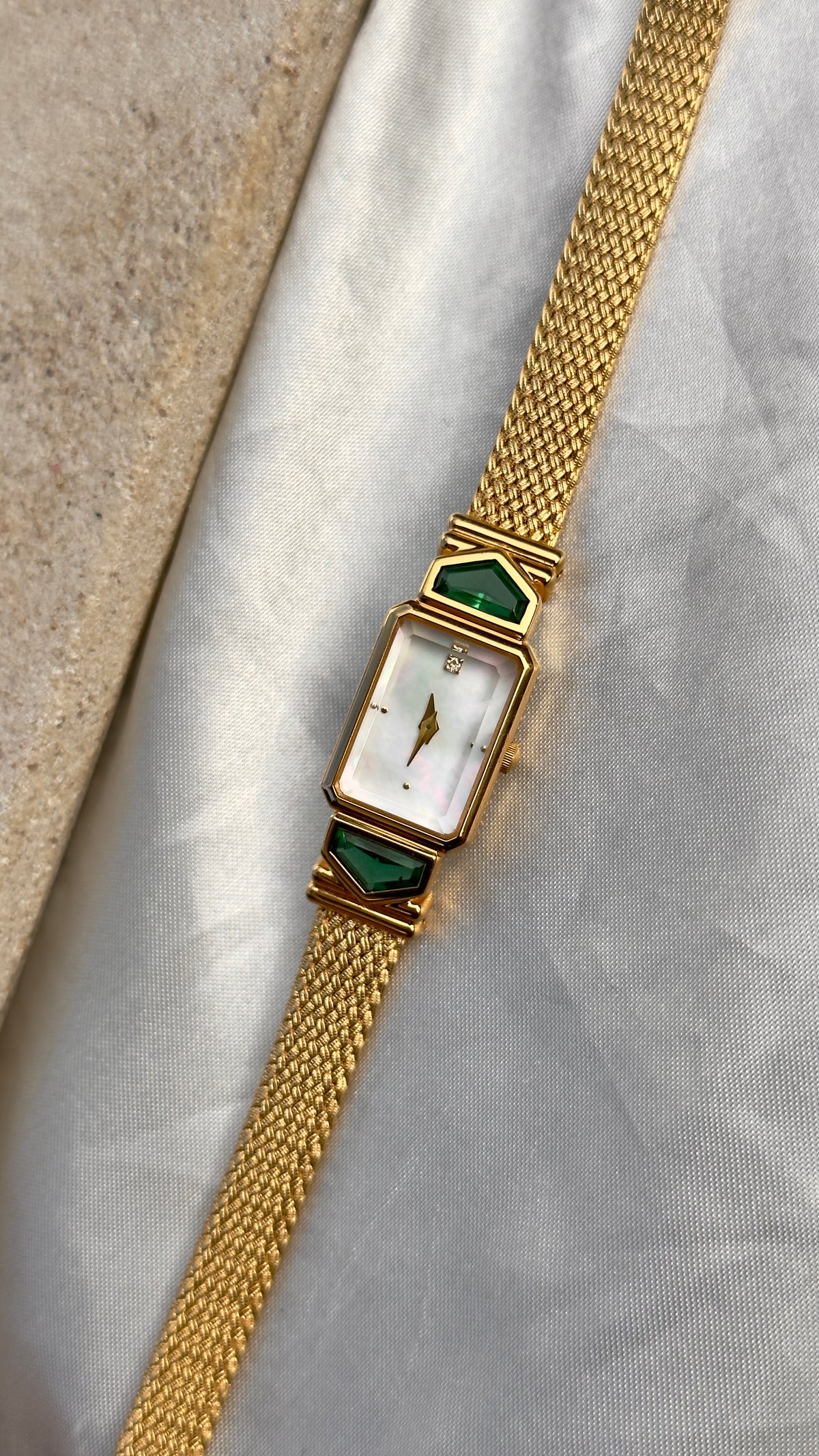 IEI Emerald Obsidianite from Mt. St. Helens Vintage Watch 1990s - Near Mint