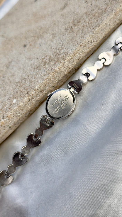 ORIENT Vintage Watch 1990s with heart bracelet, gold plated