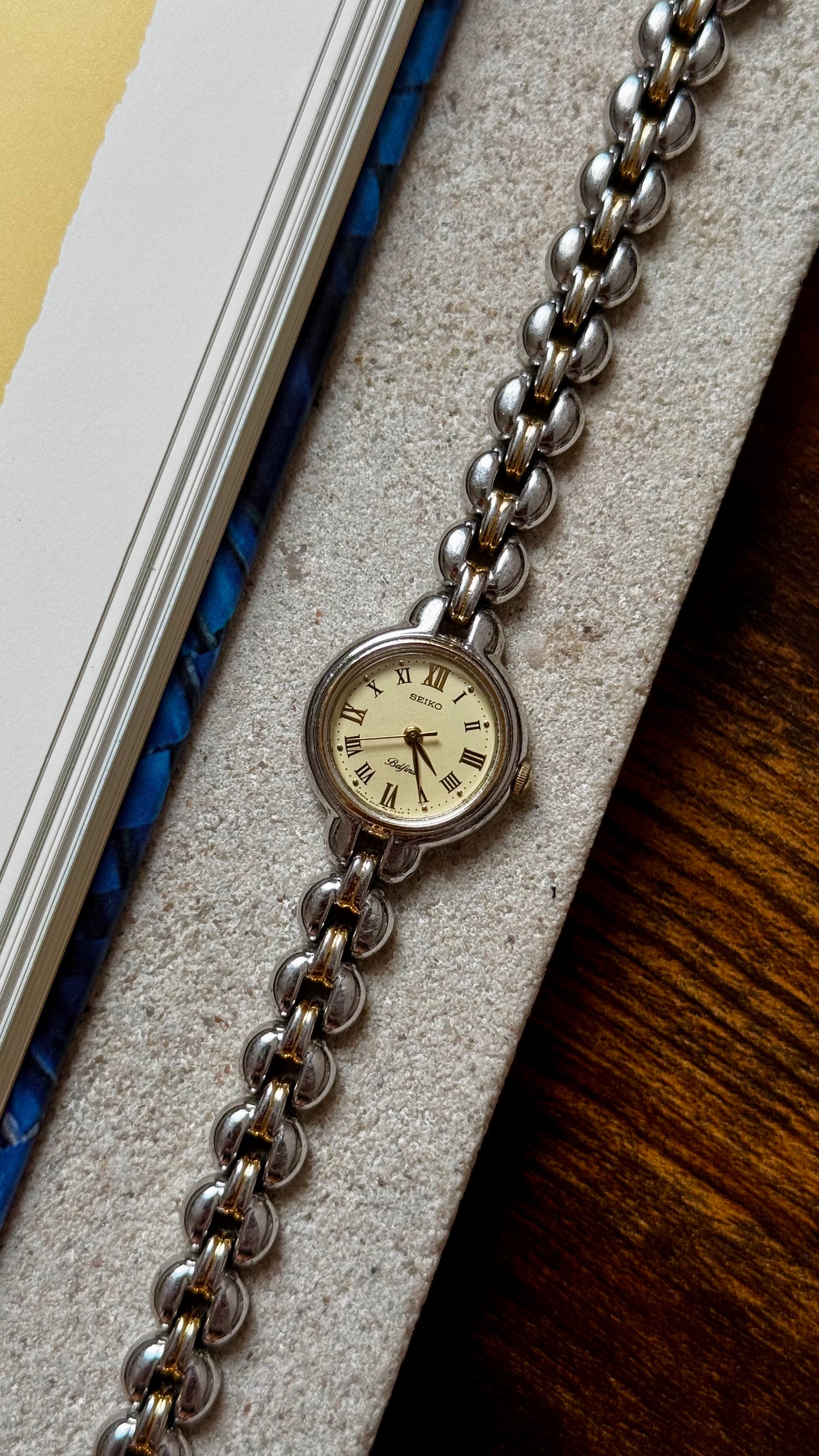 1991 Seiko Belfina Vintage Watch, Roman dial