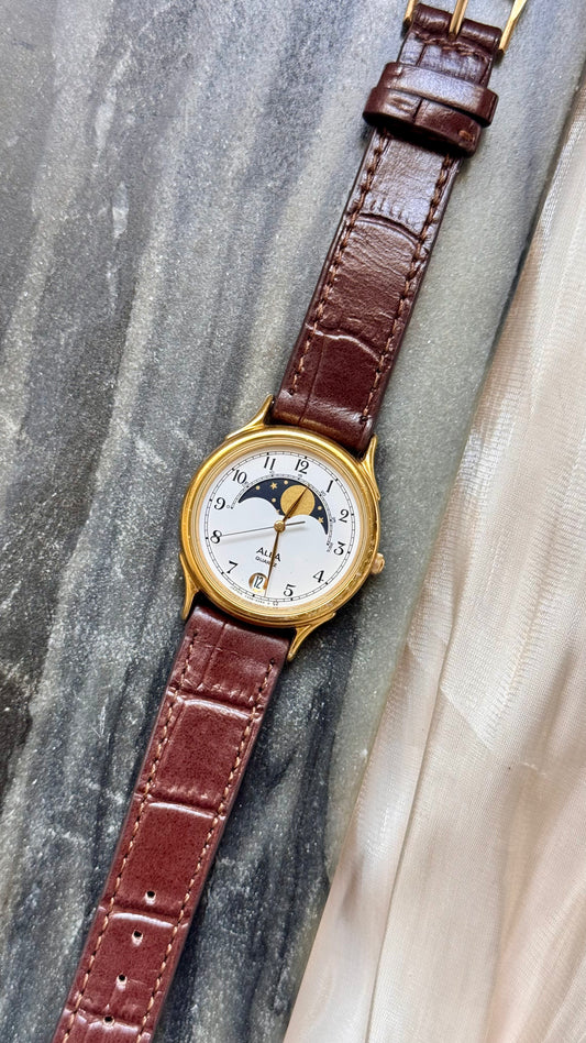 Super Rare Vintage Seiko Alba - Moon Calendar