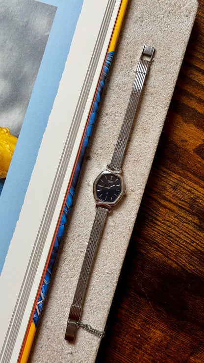 1989 Seiko Vintage Watch - Palladium plated, blue dial