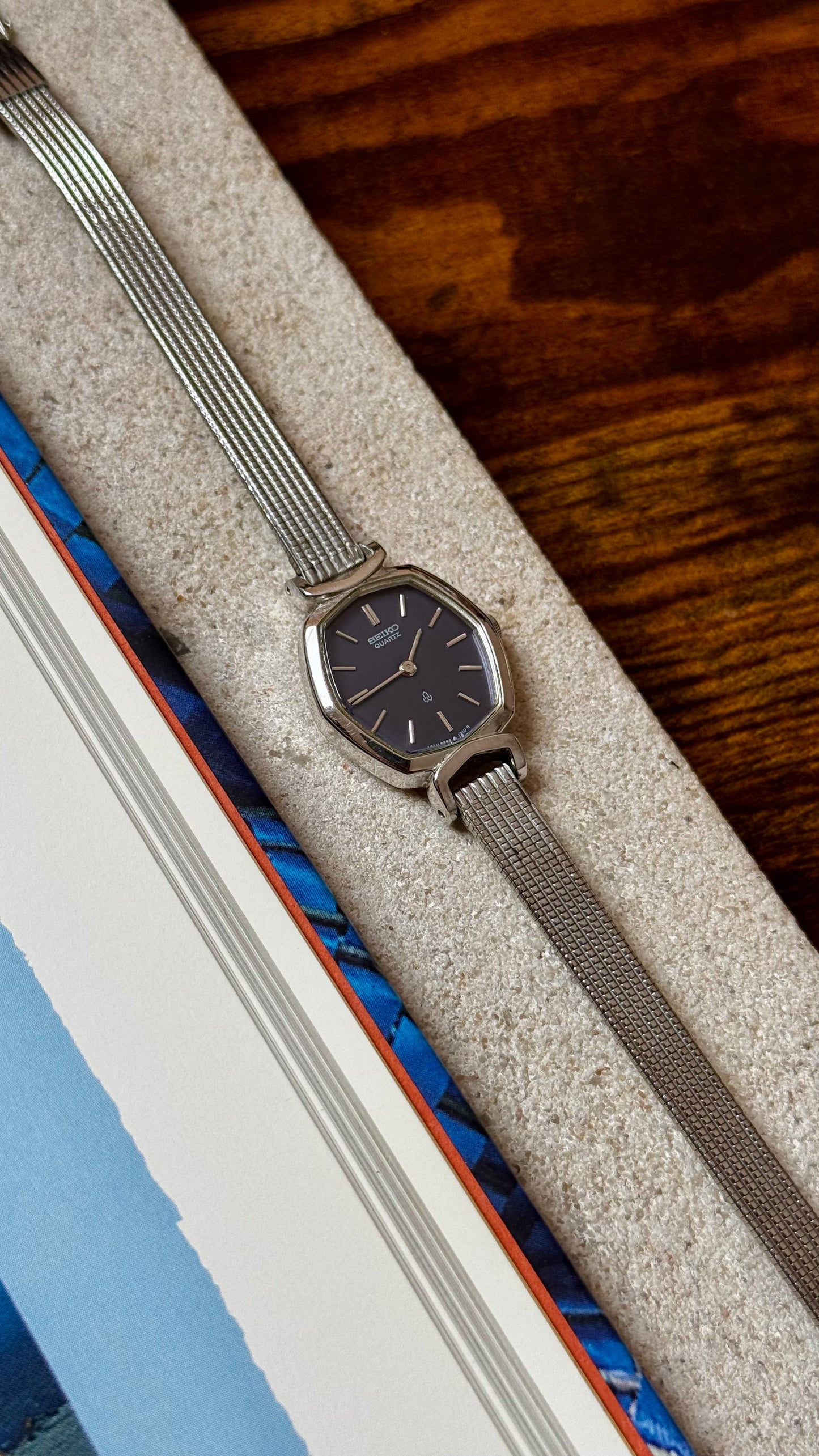 1989 Seiko Vintage Watch - Palladium plated, blue dial