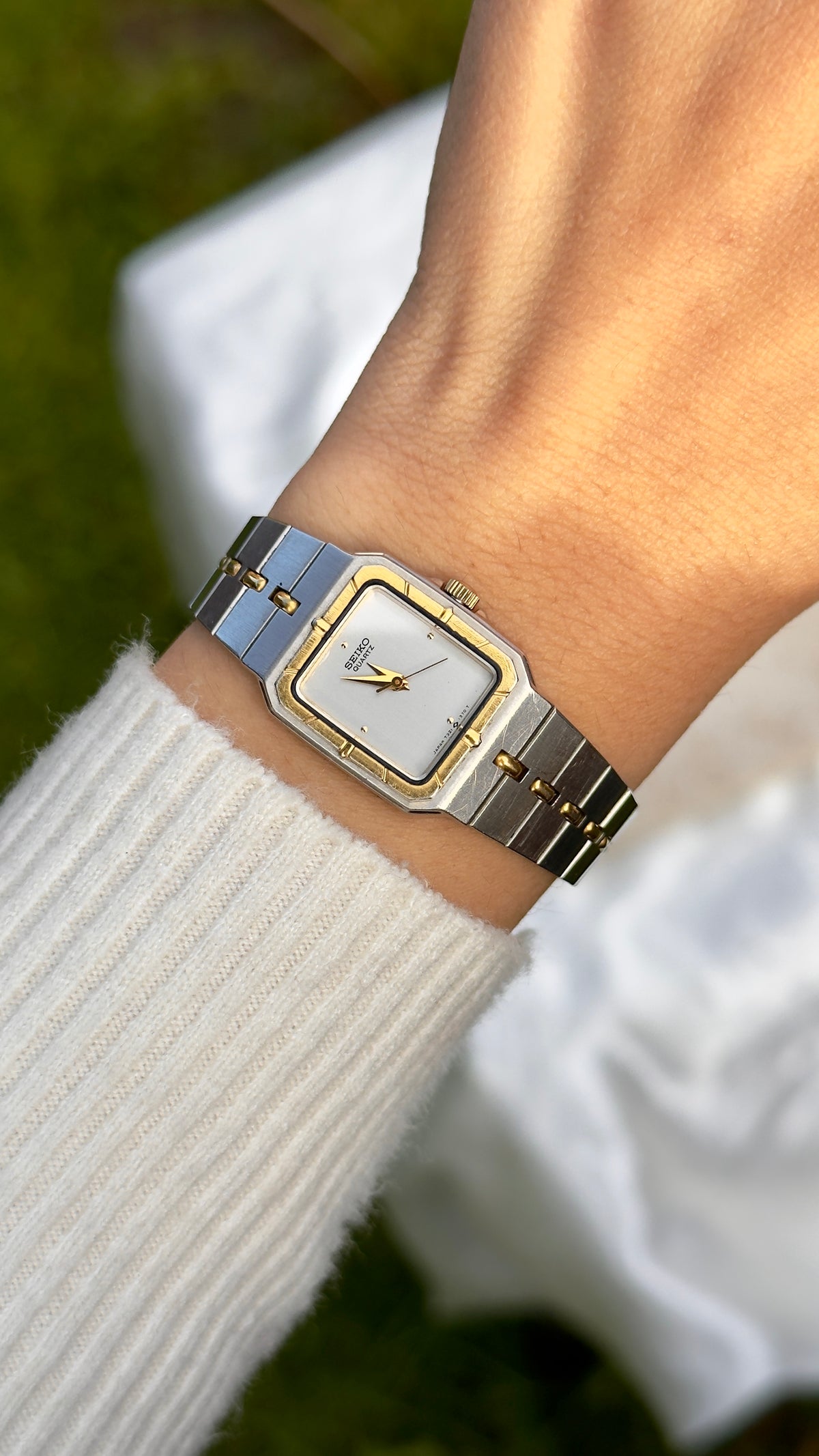 Seiko Vintage Tank Watch 1985 - Gold Plated