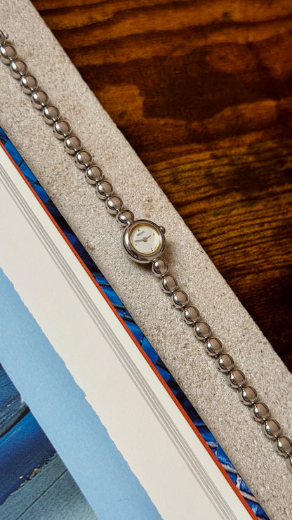 1996 Silver Tone Beaded Seiko Vintage Watch - near mint condition