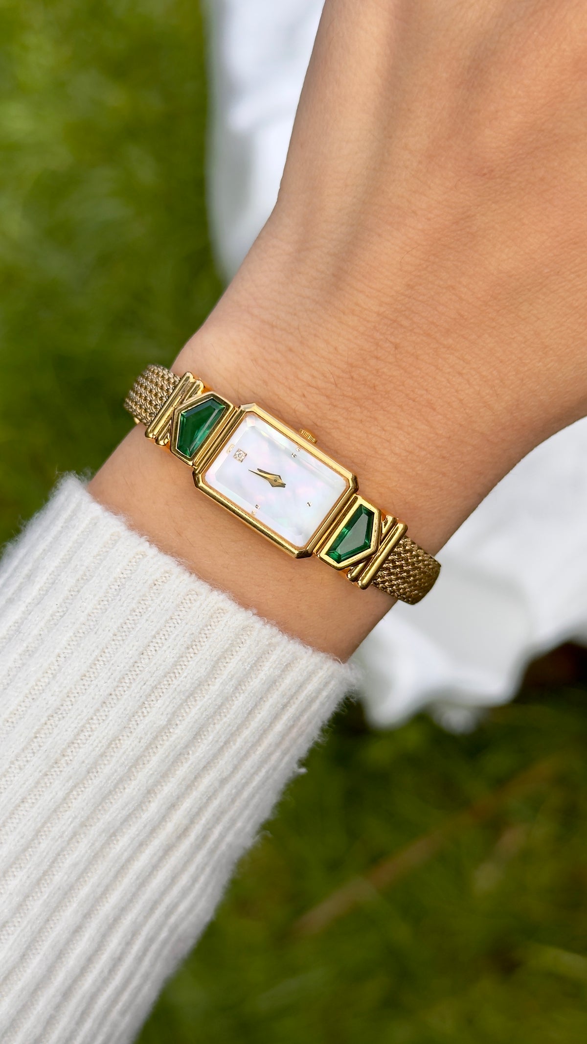 IEI Emerald Obsidianite from Mt. St. Helens Vintage Watch 1990s - Near Mint