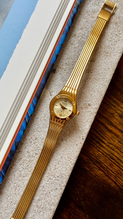 Vintage Sunlord by Seiko Watch 1990s, gold plated, mint condition