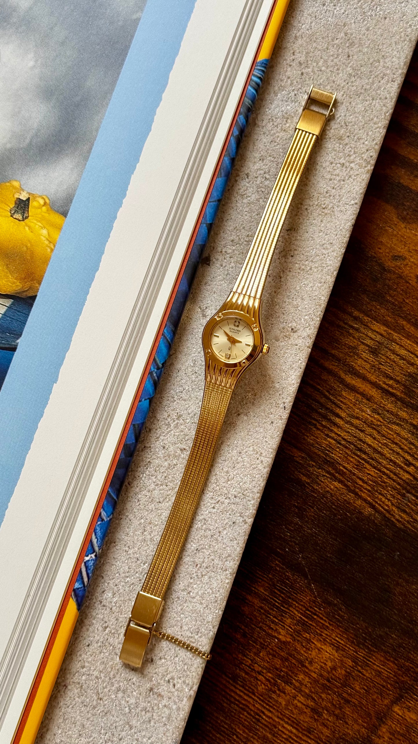 Vintage Sunlord by Seiko Watch 1990s, gold plated, mint condition